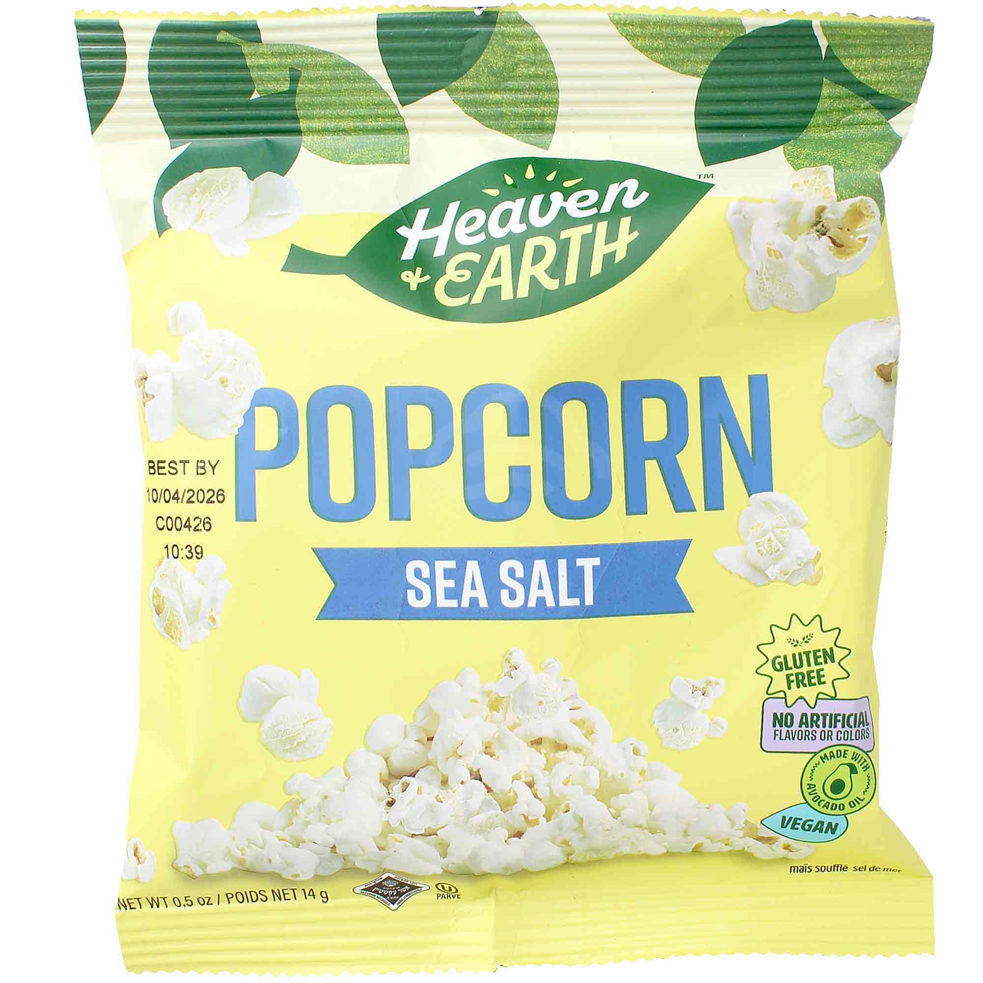 Heaven & Earth Small Sea Salt Popcorn (.5 oz)