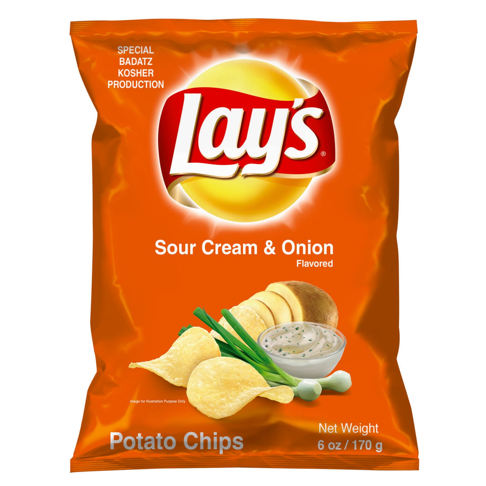 Lay'S Sour Cream & Onion Potato Chips (6 oz)