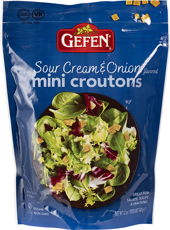 Gefen Sour Cream & Onion Mini Croutons (12 oz)